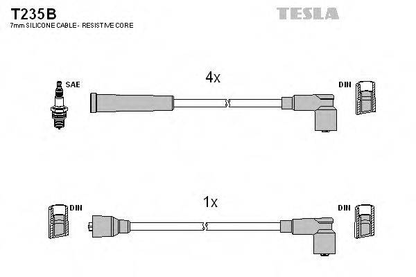TESLA T235B Комплект дротів запалювання