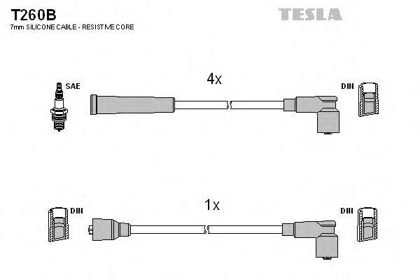 TESLA T260B Комплект дротів запалювання