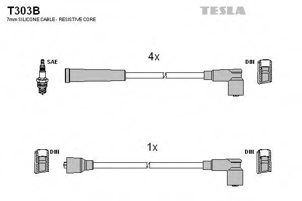 TESLA T303B Комплект дротів запалювання