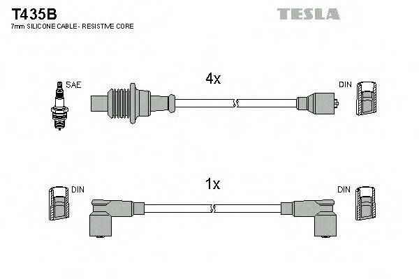 TESLA T435B Комплект дротів запалювання