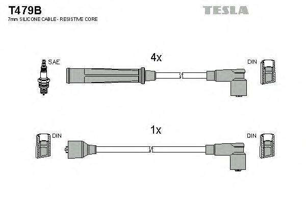 TESLA T479B Комплект дротів запалювання