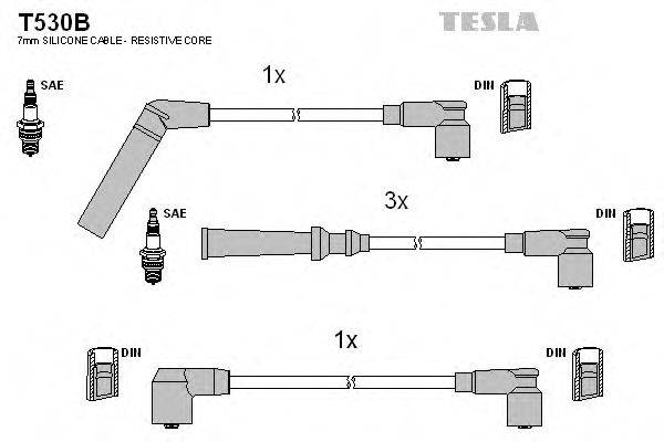 TESLA T530B Комплект дротів запалювання