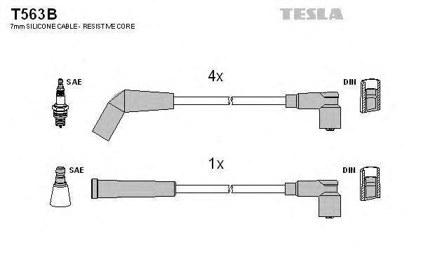 TESLA T563B Комплект дротів запалювання