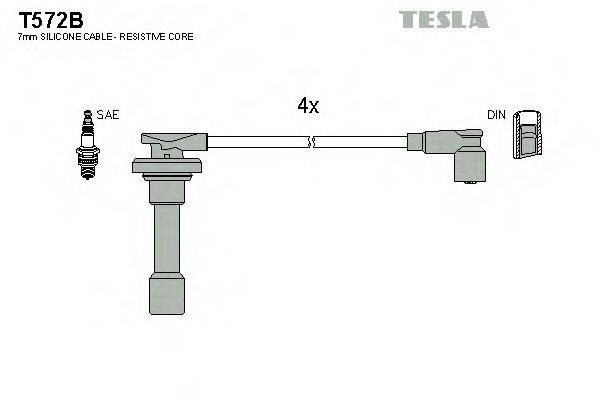 TESLA T572B Комплект дротів запалювання