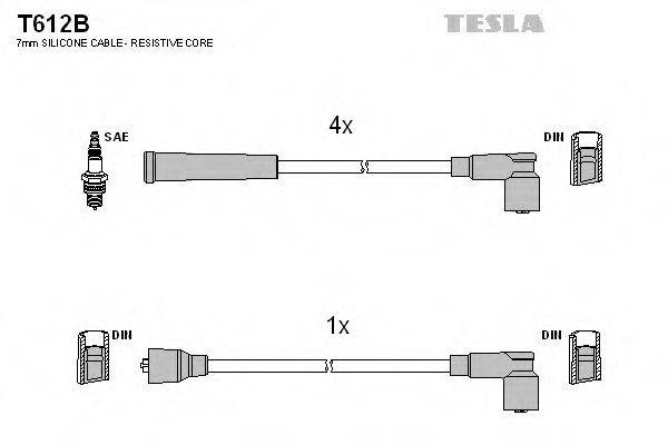 TESLA T612B Комплект дротів запалювання