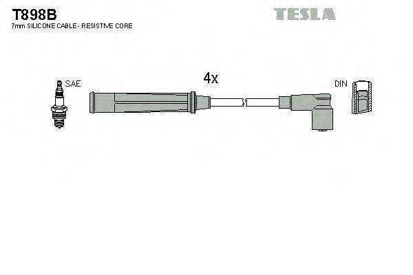 TESLA T898B Комплект дротів запалювання