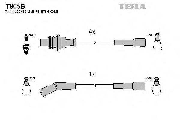 TESLA T905B Комплект дротів запалювання