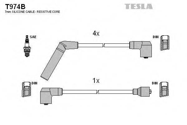 TESLA T974B Комплект дротів запалювання