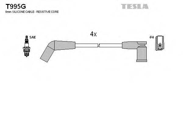 TESLA T995G Комплект дротів запалювання