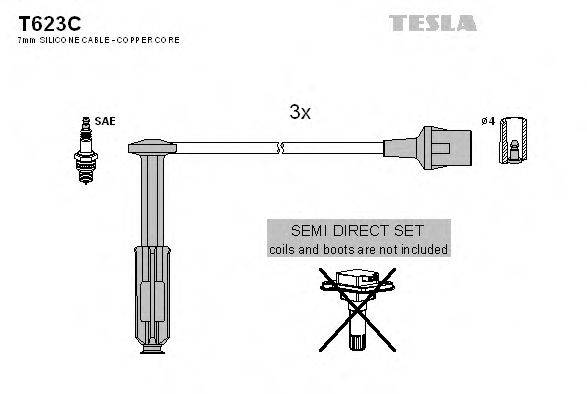 TESLA T623C Комплект дротів запалювання