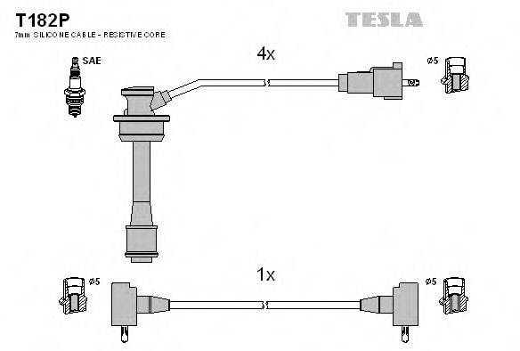 TESLA T182P Комплект дротів запалювання