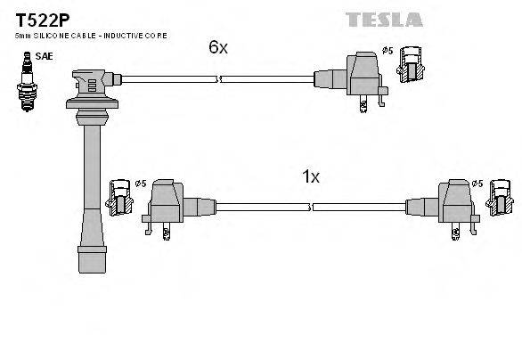 TESLA T522P Комплект дротів запалювання