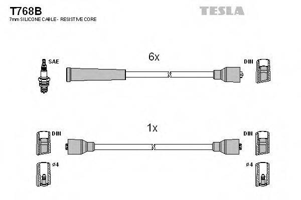 TESLA T768B Комплект дротів запалювання