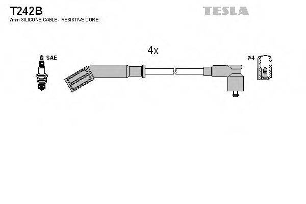 TESLA T242B Комплект дротів запалювання