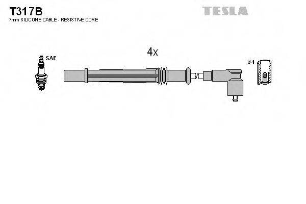 TESLA T317B Комплект дротів запалювання