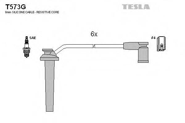 TESLA T573G Комплект дротів запалювання