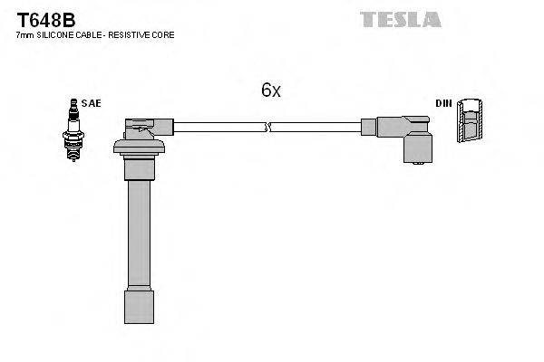 TESLA T648B Комплект дротів запалювання