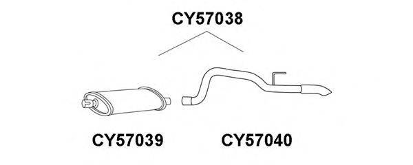 CHRYSLER 52101094AB Глушник вихлопних газів кінцевий
