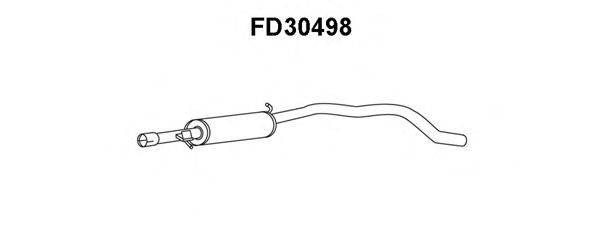 VENEPORTE FD30498 Середній глушник вихлопних газів