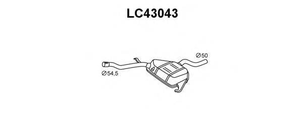 VENEPORTE LC43043 Середній глушник вихлопних газів