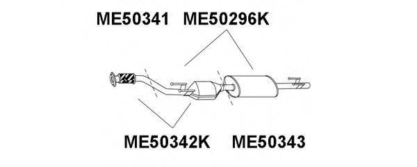 VENEPORTE ME50343 Глушник вихлопних газів кінцевий