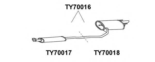 VENEPORTE TY70017 Передглушувач вихлопних газів