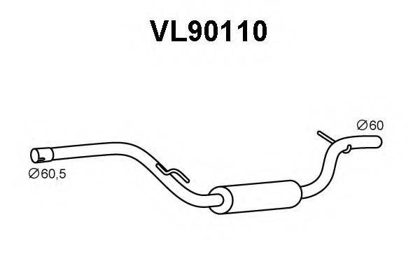 VENEPORTE VL90110 Середній глушник вихлопних газів