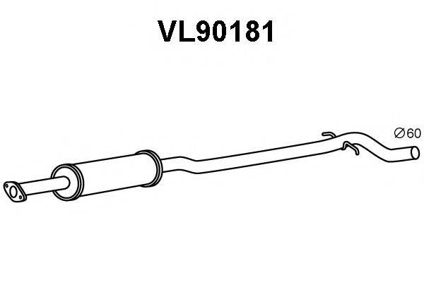 VENEPORTE VL90181 Середній глушник вихлопних газів