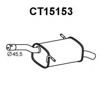 VENEPORTE CT15153 Глушник вихлопних газів кінцевий