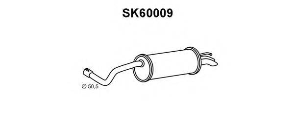 VENEPORTE SK60009 Глушник вихлопних газів кінцевий