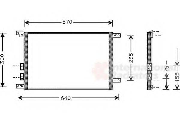 VAN WEZEL 01005070 Конденсатор, кондиціонер