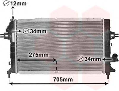 VAN WEZEL 37002364 Радіатор, охолодження двигуна