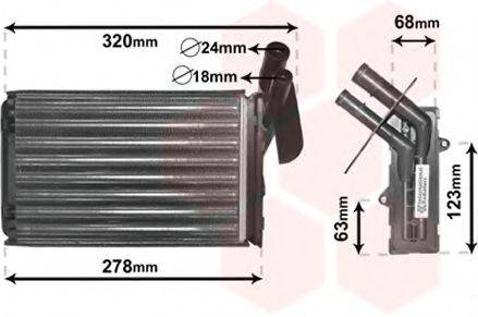 VAN WEZEL 43006048 Теплообмінник, опалення салону