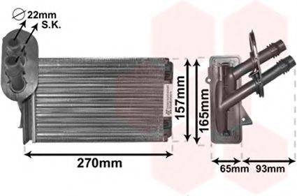 VAN WEZEL 58006173 Теплообмінник, опалення салону