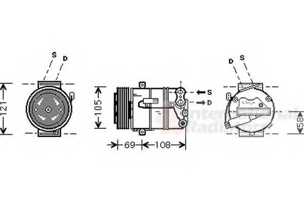 VAN WEZEL 3700K427 Компресор, кондиціонер