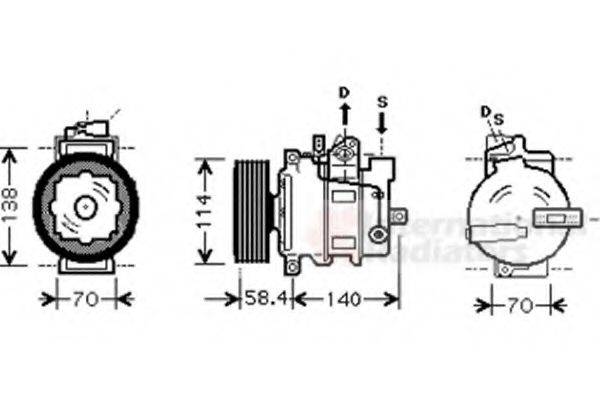 VAN WEZEL 0300K272 Компресор, кондиціонер