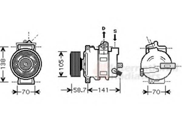 VAN WEZEL 0300K279 Компресор, кондиціонер