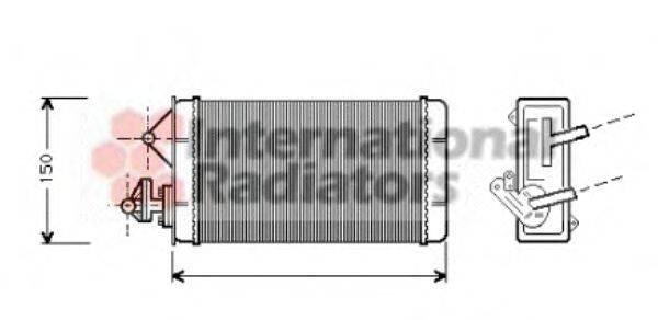 VAN WEZEL 17006087 Теплообмінник, опалення салону