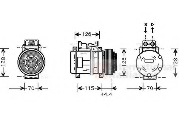 VAN WEZEL 3000K116 Компресор, кондиціонер