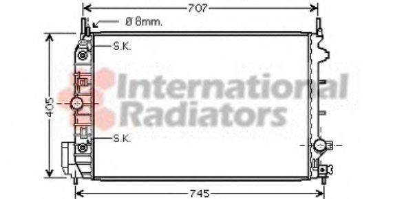 VAN WEZEL 37002388 Радіатор, охолодження двигуна