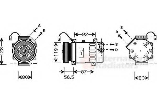 VAN WEZEL 0900K207 Компресор, кондиціонер