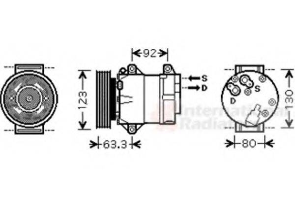 VAN WEZEL 4300K369 Компресор, кондиціонер