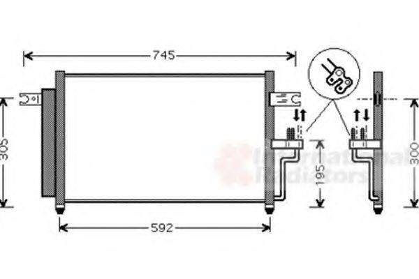 VAN WEZEL 82005165 Конденсатор, кондиціонер