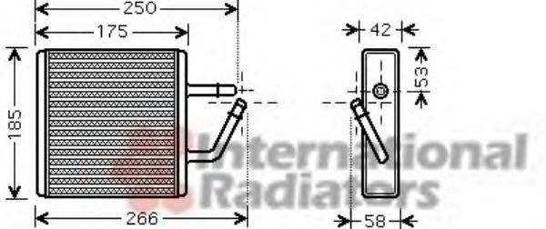 VAN WEZEL 27006194 Теплообмінник, опалення салону