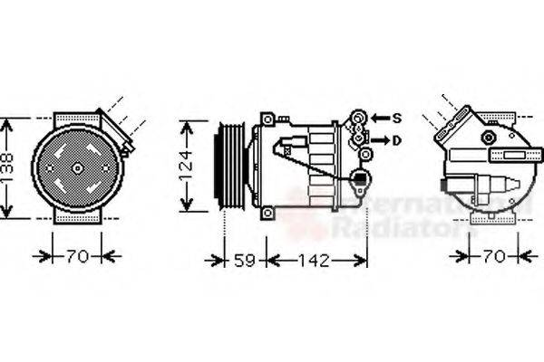 VAN WEZEL 3700K449 Компресор, кондиціонер