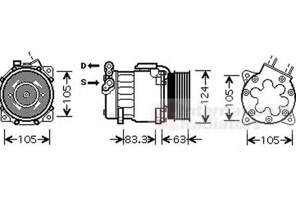 VAN WEZEL 4000K306 Компресор, кондиціонер