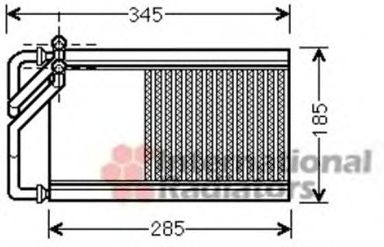 VAN WEZEL 83006125 Теплообмінник, опалення салону