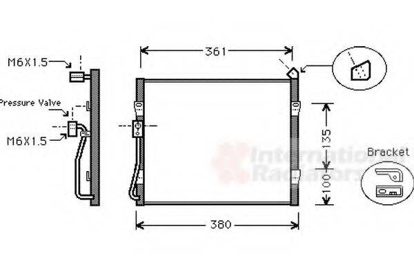 VAN WEZEL 25005089 Конденсатор, кондиціонер