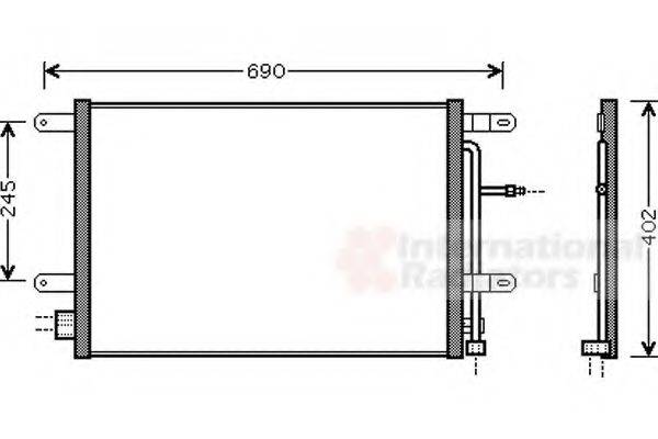 VAN WEZEL 03005238 Конденсатор, кондиціонер