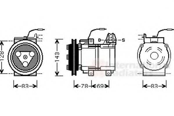 VAN WEZEL 8200K124 Компресор, кондиціонер